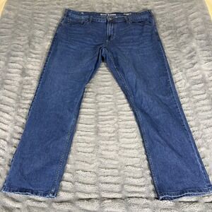 Scott Barber Mens Straight Fit Jeans 40x30 Dark Wash Blue Stretch Denim AQ443